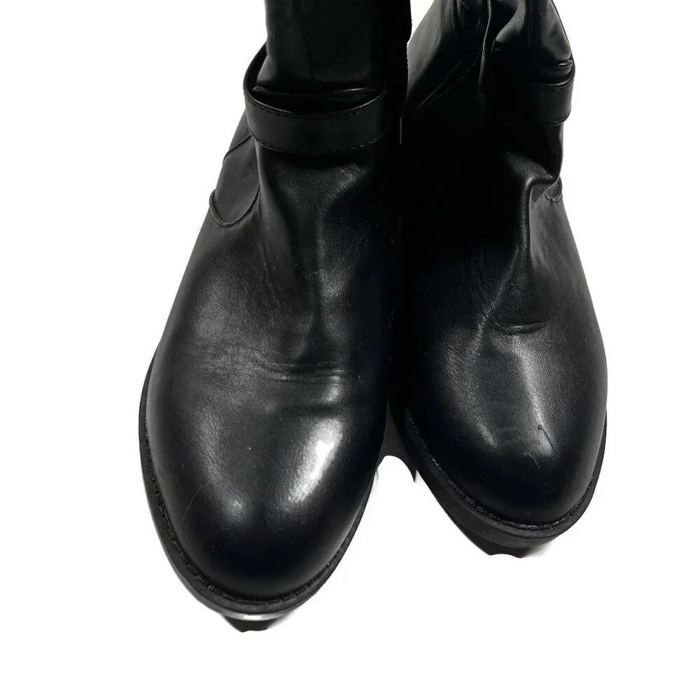 Sam‎ and Libby Virginia Black Tall Boots Womens 4 Zip Side Riding Casual